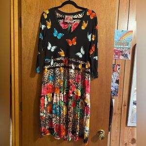 Johnny Was Sandra Floral Butterfly Dress size medium